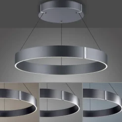 Paul Neuhaus LED Pendelleuchte PURE E-Clipse mystic grey (grau) elektrisch