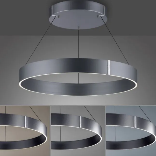 Paul Neuhaus LED Pendelleuchte PURE E-Clipse mystic grey (grau) elektrisch