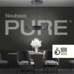 Paul Neuhaus LED Pendelleuchte PURE E-Clipse mystic grey (grau) elektrisch
