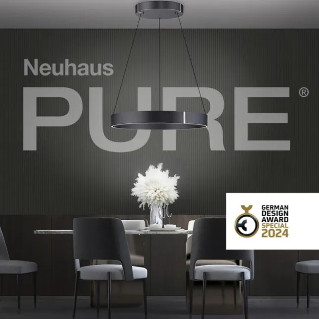 Paul Neuhaus LED Pendelleuchte PURE E-Clipse mystic grey (grau) elektrisch