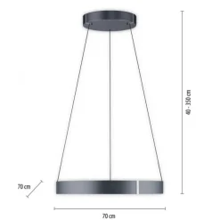 Paul Neuhaus LED Pendelleuchte PURE E-Clipse mystic grey (grau) elektrisch