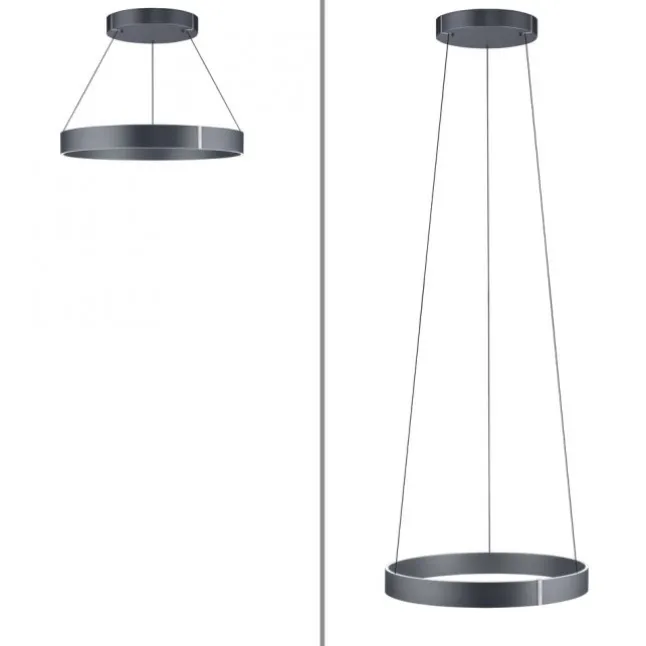 Paul Neuhaus LED Pendelleuchte PURE E-Clipse mystic grey (grau) elektrisch
