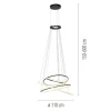 Paul Neuhaus LED Pendelleuchte PURE E-Flying Rings mystic grey (grau) elektrisch