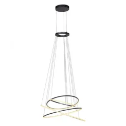 Paul Neuhaus LED Pendelleuchte PURE E-Flying Rings mystic grey (grau) elektrisch