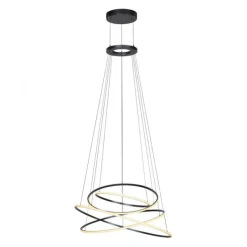 Paul Neuhaus LED Pendelleuchte PURE E-Flying Rings mystic grey (grau) elektrisch