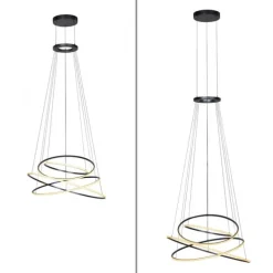 Paul Neuhaus LED Pendelleuchte PURE E-Flying Rings mystic grey (grau) elektrisch