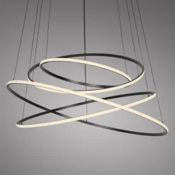Paul Neuhaus LED Pendelleuchte PURE E-Flying Rings mystic grey (grau) elektrisch