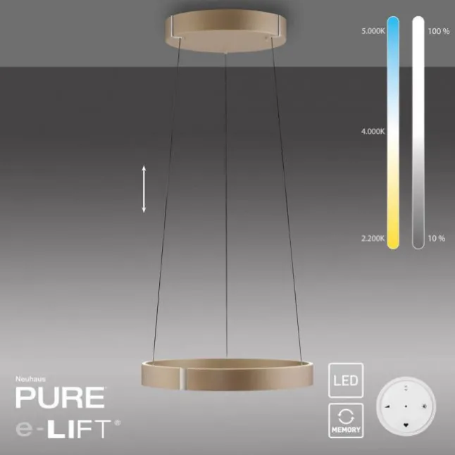 Paul Neuhaus LED Pendelleuchte PURE E-Clipse bronce elektrisch