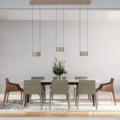 Paul Neuhaus LED Pendelleuchte PURE Clipse, bronce, Fernbedienung, Comfort Lift, Memoryfunktion