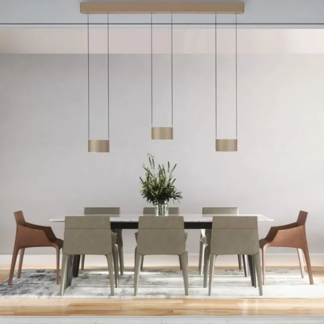 Paul Neuhaus LED Pendelleuchte PURE Clipse, bronce, Fernbedienung, Comfort Lift, Memoryfunktion