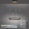 Paul Neuhaus LED Pendelleuchte, Ringleuchte SVEJA, Holz-natur