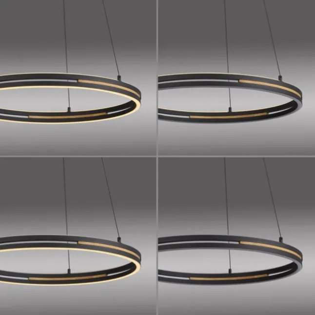 Paul Neuhaus LED Pendelleuchte, Ringleuchte SVEJA, Holz-natur
