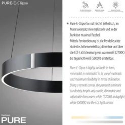 Paul Neuhaus LED Pendelleuchte PURE E-Clipse mystic grey (grau) elektrisch