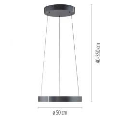 Paul Neuhaus LED Pendelleuchte PURE E-Clipse mystic grey (grau) elektrisch