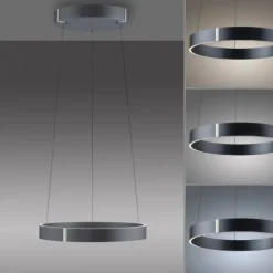 Paul Neuhaus LED Pendelleuchte PURE E-Clipse mystic grey (grau) elektrisch