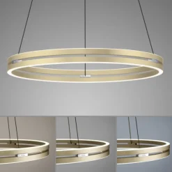 Paul Neuhaus LED Pendelleuchte PURE E-Loop ivory gold elektrisch