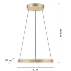 Paul Neuhaus LED Pendelleuchte PURE E-Loop ivory gold elektrisch