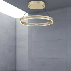 Paul Neuhaus LED Pendelleuchte PURE E-Loop ivory gold elektrisch