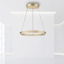 Paul Neuhaus LED Pendelleuchte PURE E-Loop ivory gold elektrisch