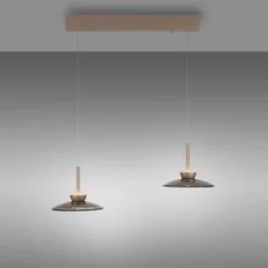 Paul Neuhaus LED Pendelleuchte Pure Moon, bronce, dimmbar