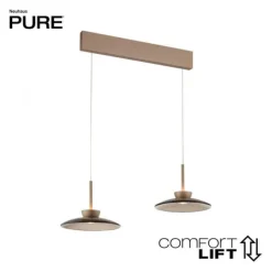 Paul Neuhaus LED Pendelleuchte Pure Moon, bronce, dimmbar