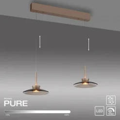 Paul Neuhaus LED Pendelleuchte Pure Moon, bronce, dimmbar