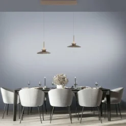 Paul Neuhaus LED Pendelleuchte Pure Moon, bronce, dimmbar