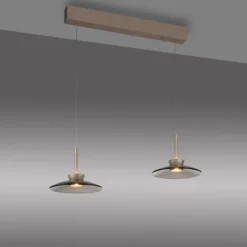 Paul Neuhaus LED Pendelleuchte Pure Moon, bronce, dimmbar