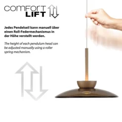 Paul Neuhaus LED Pendelleuchte Pure Moon, bronce, dimmbar