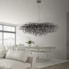 Paul Neuhaus LED Pendelleuchte ICICLE schwarz Kronleuchter Glasanhänger Kristall