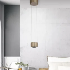Paul Neuhaus LED Pendelleuchte Q-STRETTO, bronce, dimmbar, Fernbedienung