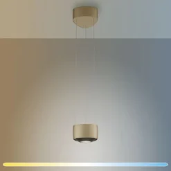 Paul Neuhaus LED Pendelleuchte Q-STRETTO, bronce, dimmbar, Fernbedienung