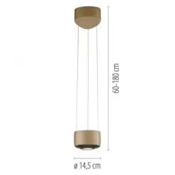 Paul Neuhaus LED Pendelleuchte Q-STRETTO, bronce, dimmbar, Fernbedienung