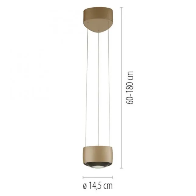 Paul Neuhaus LED Pendelleuchte Q-STRETTO, bronce, dimmbar, Fernbedienung