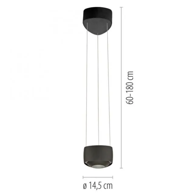 Paul Neuhaus LED Pendelleuchte Q-STRETTO, schwarz, dimmbar, Fernbedienung