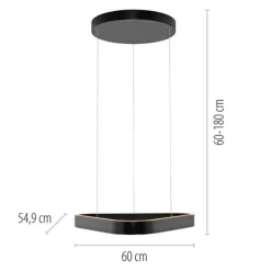 Paul Neuhaus LED Pendelleuchte Q-STRETTO, schwarz,