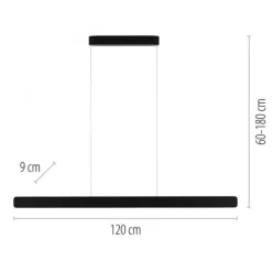 Paul Neuhaus LED Pendelleuchte Q-STRETTO, schwarz,