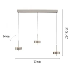 Paul Neuhaus LED Pendelleuchte Q-ROTATE 3flammig höhenverstellbar Smarthome