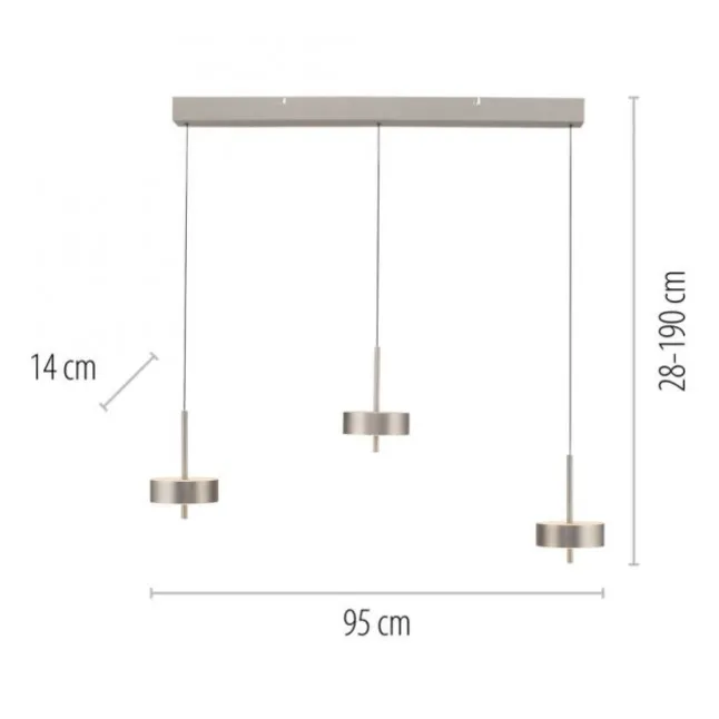 Paul Neuhaus LED Pendelleuchte Q-ROTATE 3flammig höhenverstellbar Smarthome