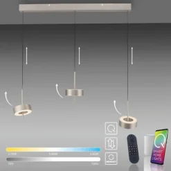Paul Neuhaus LED Pendelleuchte Q-ROTATE 3flammig höhenverstellbar Smarthome