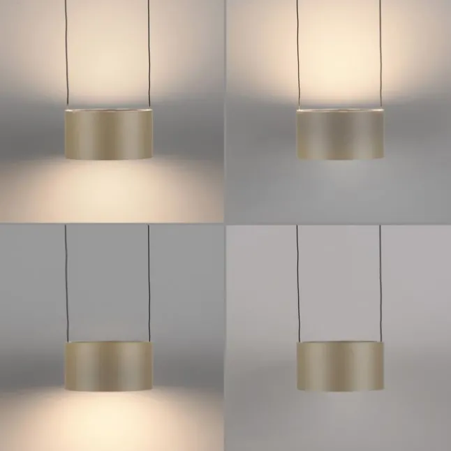 Paul Neuhaus LED Pendelleuchte PURE Clipse, bronce, Fernbedienung, dimmbar