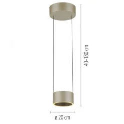 Paul Neuhaus LED Pendelleuchte PURE Clipse, bronce, Fernbedienung, dimmbar