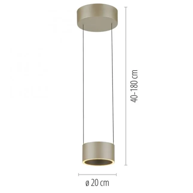 Paul Neuhaus LED Pendelleuchte PURE Clipse, bronce, Fernbedienung, dimmbar