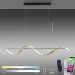 Paul Neuhaus LED Pendelleuchte Q-SWING anthrazit messing matt Smart Home