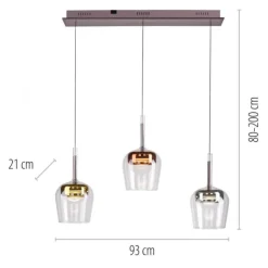 Paul Neuhaus LED Pendelleuchte Q-KON 3-flammig mehrfarbig Smart Home
