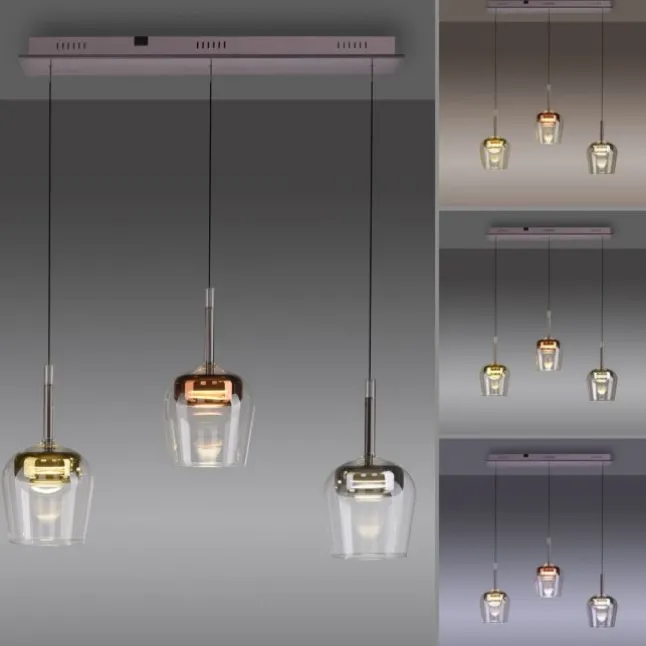 Paul Neuhaus LED Pendelleuchte Q-KON 3-flammig mehrfarbig Smart Home