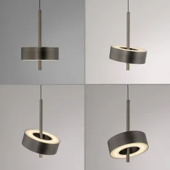 Paul Neuhaus LED Pendelleuchte Q-ROTATE 5 flammig braun höhenverstellbar