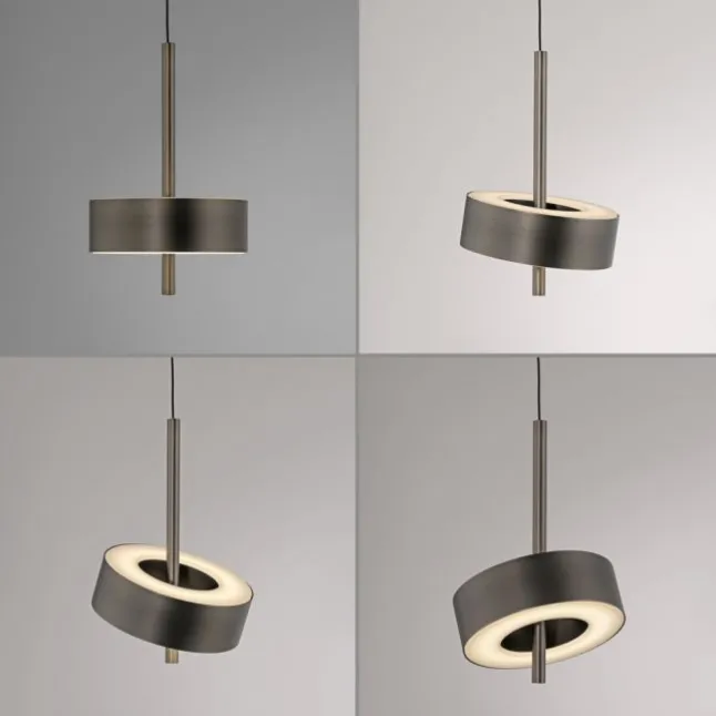 Paul Neuhaus LED Pendelleuchte Q-ROTATE 5 flammig braun höhenverstellbar