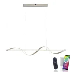 Paul Neuhaus LED Pendelleuchte Q-SWING silber Smart Home dimmbar FB