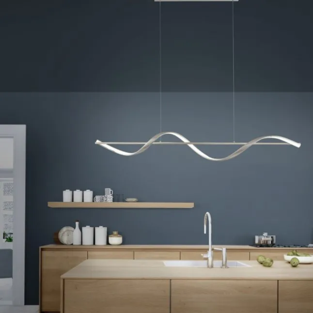 Paul Neuhaus LED Pendelleuchte Q-SWING silber Smart Home dimmbar FB
